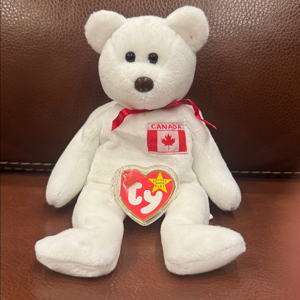 Ty Original Beanie Baby “Maple” the Canadian Bear Retired Vintage Stuffed Plush